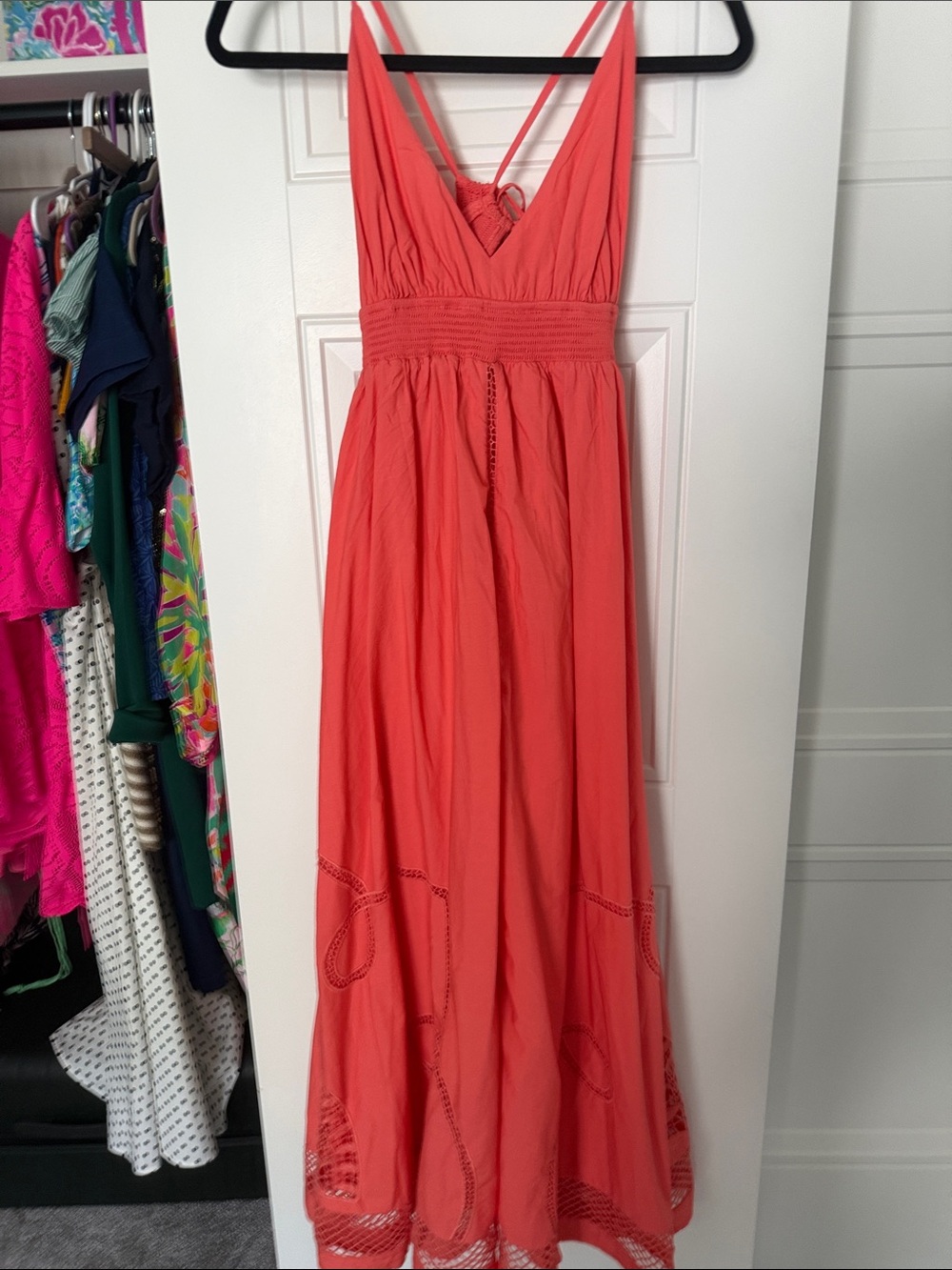 NWT Vineyard Vines Eyelet Inset Maxi in Just Peachy Size Large